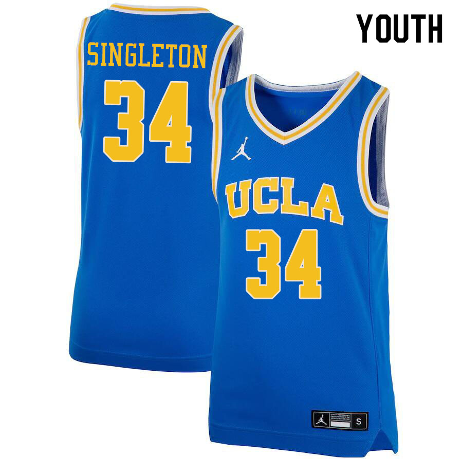 Jordan Brand Youth #34 David Singleton UCLA Bruins College Jerseys Sale-Blue
